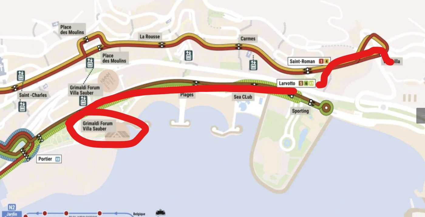 Seafront route map